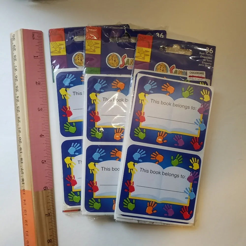 Book Plates NEW 7 packages Sandy Lion Stickers